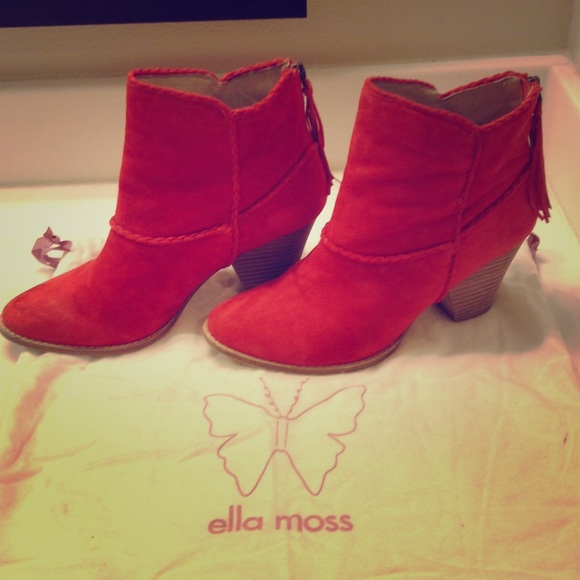 Red Suede Booties! - Picture 1 of 4